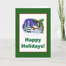 Cómoda tarjeta de Navidades caseros de vacaciones