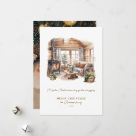 Cómoda tarjeta de vacaciones de Navidades