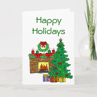 Cómodas tarjetas de Navidades de la escena de la c