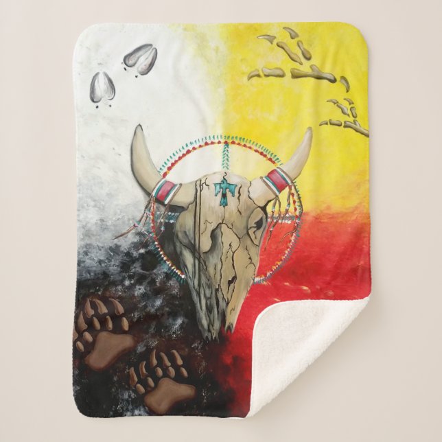 Comodidad de la manta de Shepra nativa norteameric (Anverso)