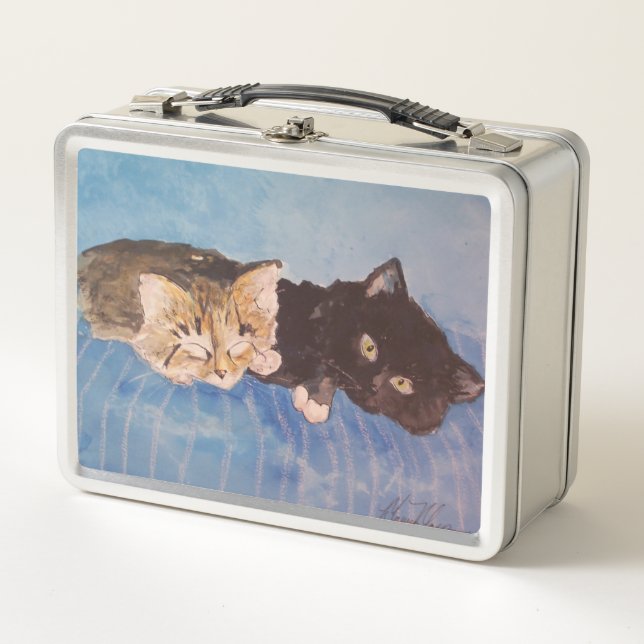 Comodidad gatita Maureen Girard Stripes Azul (Anverso)
