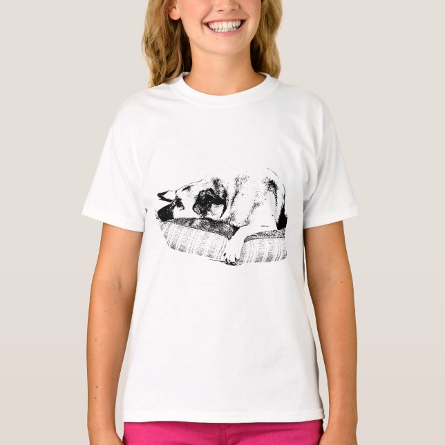 Comodidad Gráfica, Camiseta Perro Repantigado (Anverso)