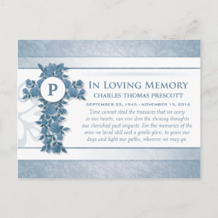 Comodidad Tarjeta de envío Blue Floral