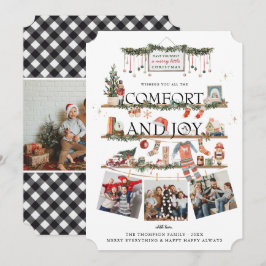 Comodidad y Alegría | Tarjeta de Navidad con Foto