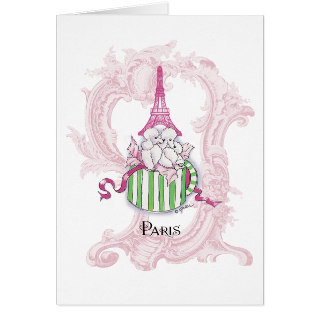 Comodles rosados de la Torre Eiffel en Hatbox (Frente)