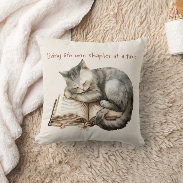 Cómodo lectura de almohada con sabor a gatito (Manta)