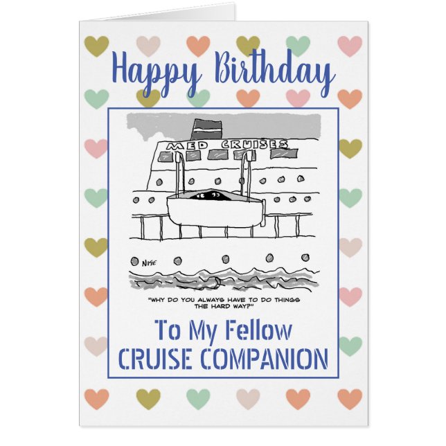 Compañero de crucero Feliz Cumpleaños (Frente)