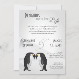 compañero de los pingüinos 5x7 para la invitación