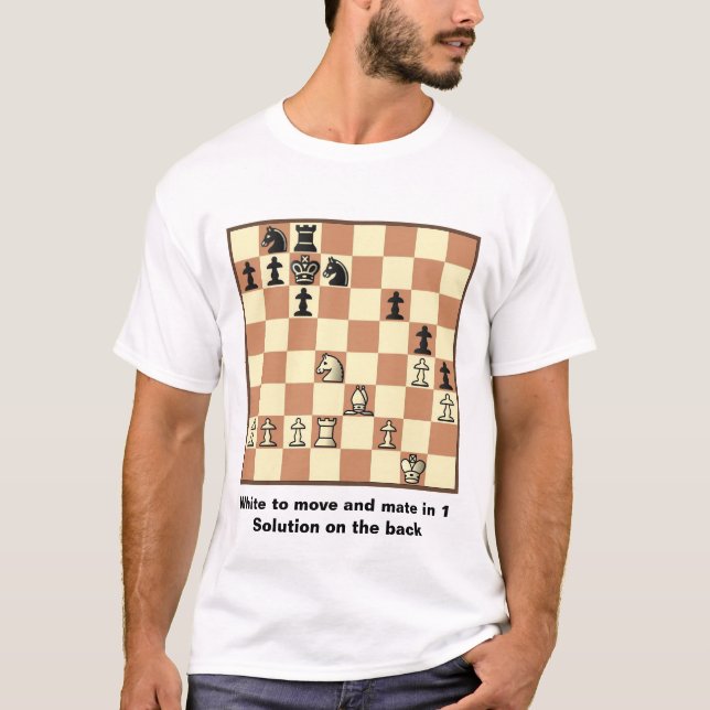 Compañero del ajedrez en 1 camiseta básica del (Anverso)