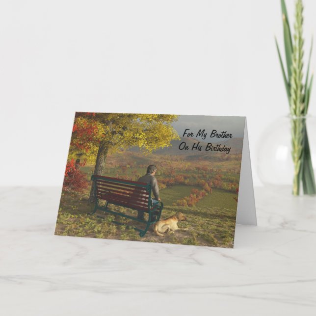 Compañeros de otoño - Tarjeta de cumpleaños para h (Anverso)