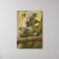 Compañeros Koala - Impresión de arte de vida silve