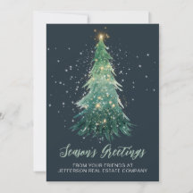 Compañía de árbol de Navidad brillante vintage neg