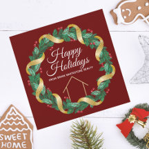 Compañía de bienes raíces Navidad elegante persona