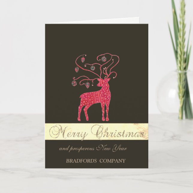 Compañía de ciervos rojos de Navidad (Anverso)