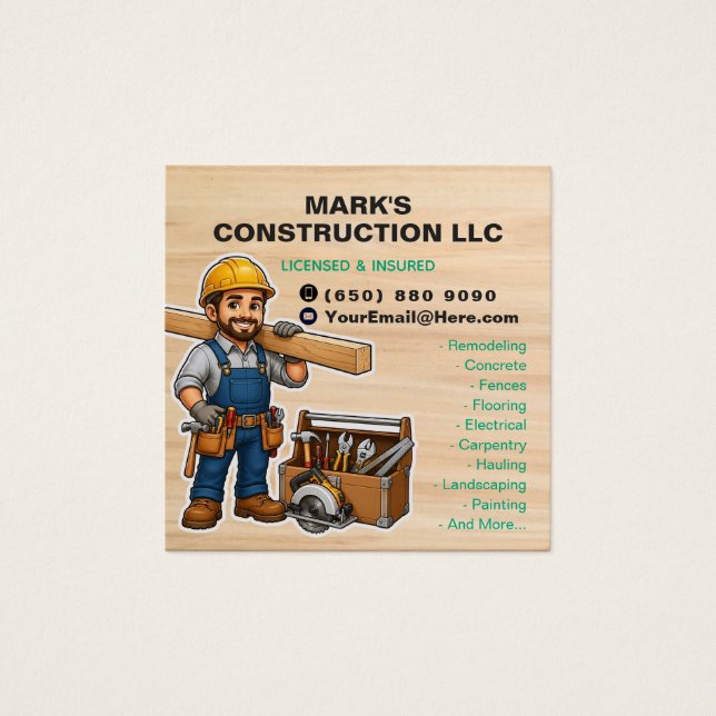 Compañía de Construcción Constructor Profesional (Anverso)