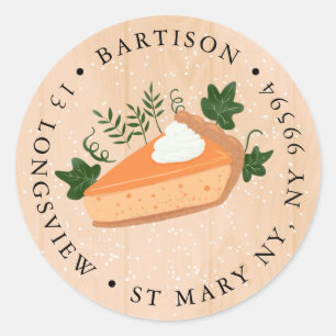 Compañía de tarta de calabaza Pegatina Redondo clá
