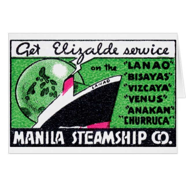 Compañía de vapor de Manila 1930 (Anverso (Horizontal))