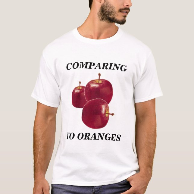 Comparar manzanas a la camiseta de los naranjas (Anverso)