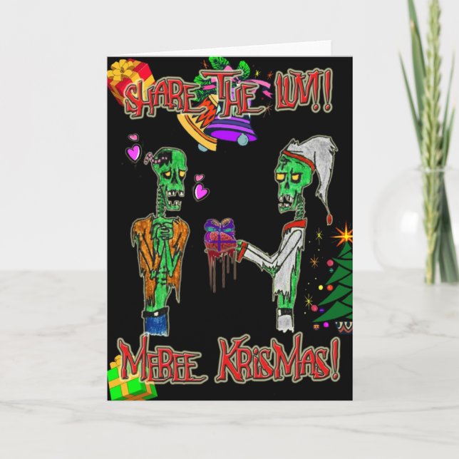 comparta la tarjeta de Navidad del amor (Anverso)