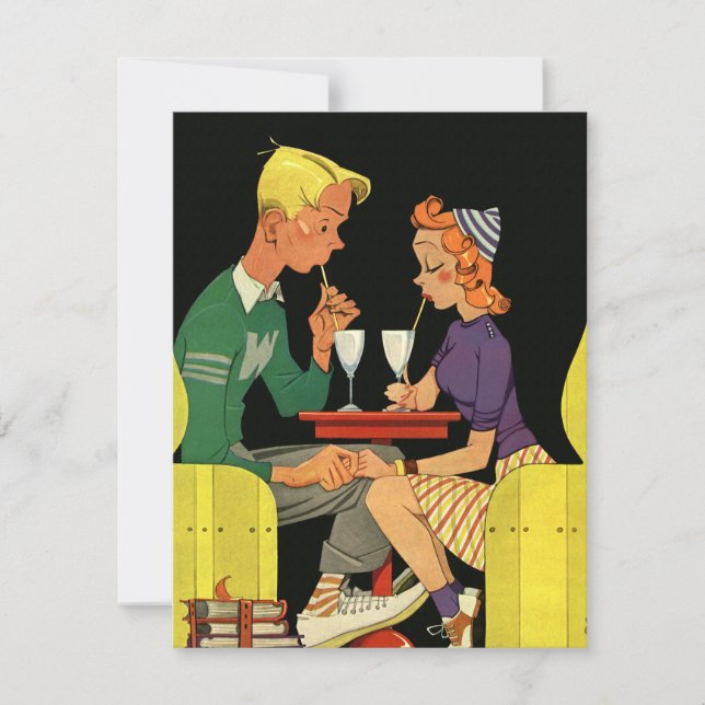 Comparta un batido de leche - invitación de la (Anverso)