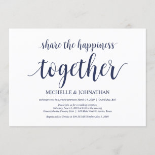 Comparte la felicidad Invitaciones de boda Elopeme