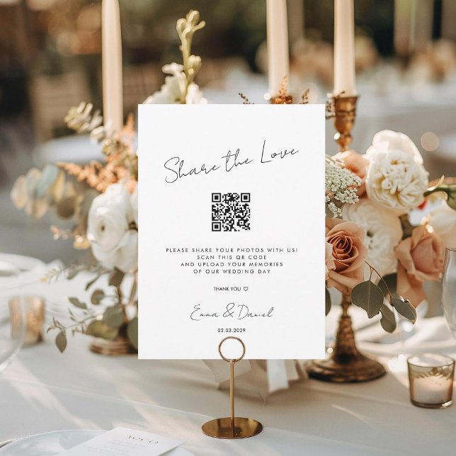 Comparte la Galería de Bodas blancos Love QR Code (Subido por el creador)