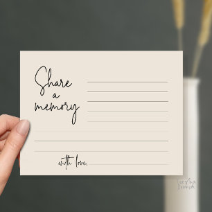 Comparte un recuerdo Tarjeta de funeral con guion 