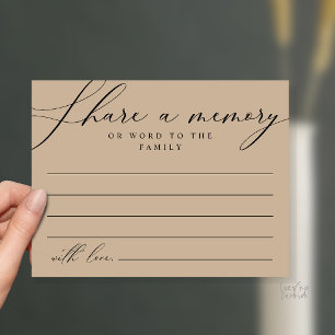 Comparte un recuerdo Tarjeta de servicio funerario