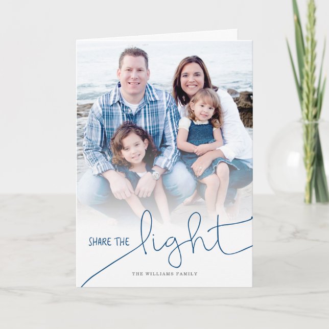 Compartir la tarjeta fotográfica Light Hanukkah (Anverso)