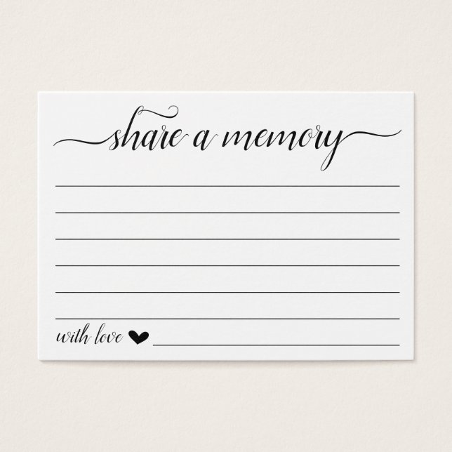 Compartir tarjetas de memoria para funeral, cumple (Frente)