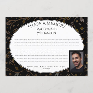 COMPARTIR UNA MEMORIA   Foto   Tarjeta de Condolen