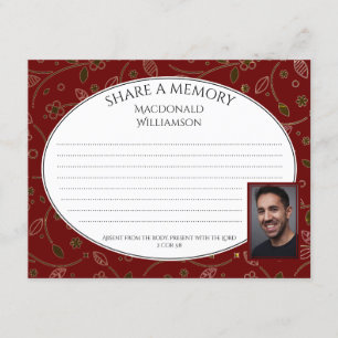 COMPARTIR UNA MEMORIA  Foto  Tarjeta de Condolenci