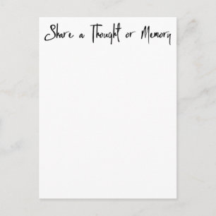 Compartir una tarjeta conmemorativa de la memoria