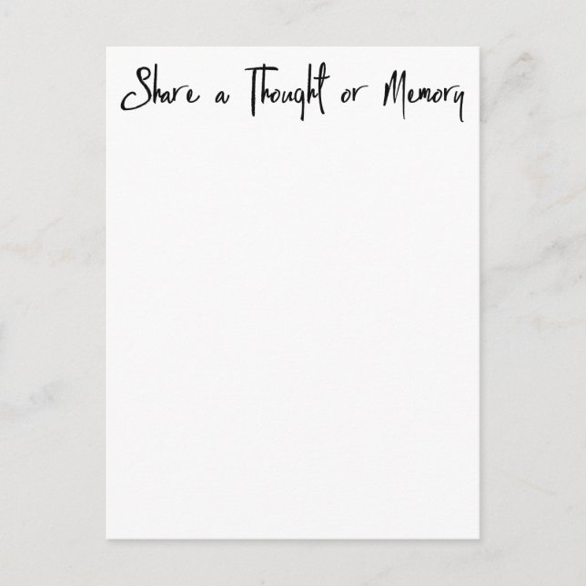 Compartir una tarjeta conmemorativa de la memoria  (Anverso)