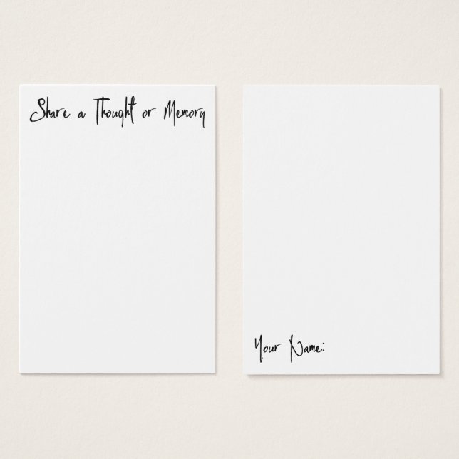 Compartir una tarjeta conmemorativa de la memoria  (Anverso y reverso)