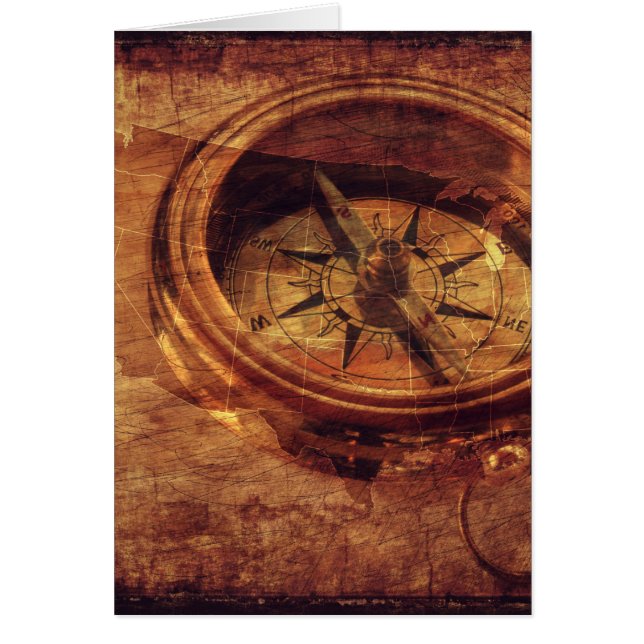 Compás del americano del vintage (Frente)