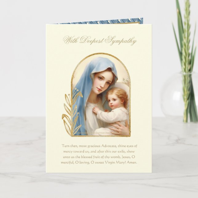 Compasión católica Tarjeta Virgin Mary (Anverso)