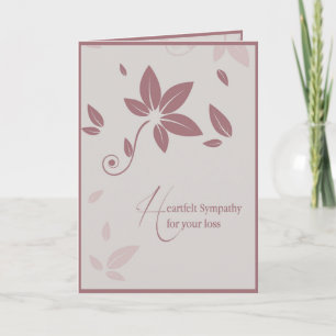 Compasión de corazón por su pérdida - Tarjeta de s