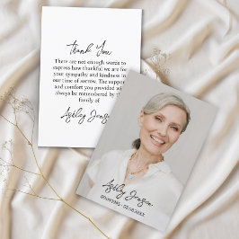 Compasión Foto Funeral Gracias Tarjeta