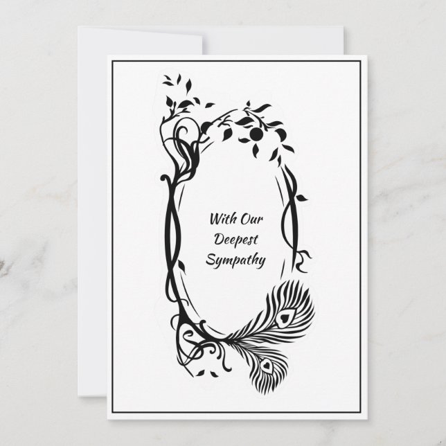 Compasión más profunda Black Floral Scroll Minimal (Anverso)