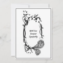 Compasión más profunda Black Floral Scroll Minimal