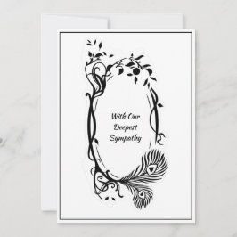 Compasión más profunda Black Floral Scroll Minimal