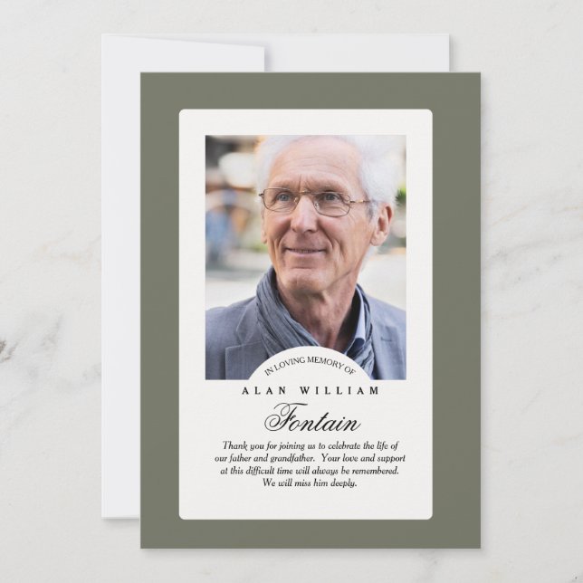 Compasión por la memoria eterna Foto - Tarjeta de  (Anverso)