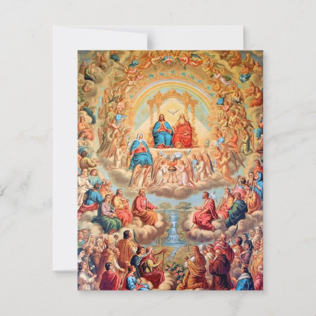 Compatía funeraria española Tarjeta santa gracias (Anverso)