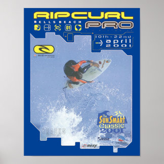 Competencia de surf Ripcurl Pro poster de arte mur