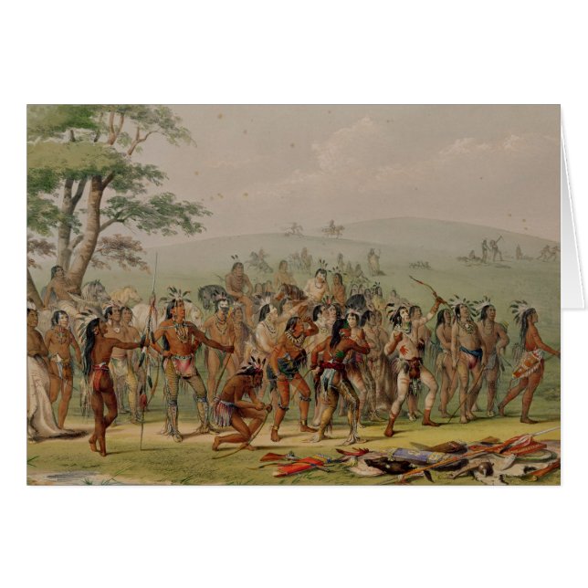 Competencia del tiro al arco de Mandan, c.1832 (Anverso (Horizontal))