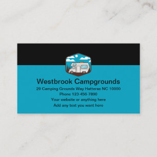 Comping Campgrounds - Tarjetas de visita modernas