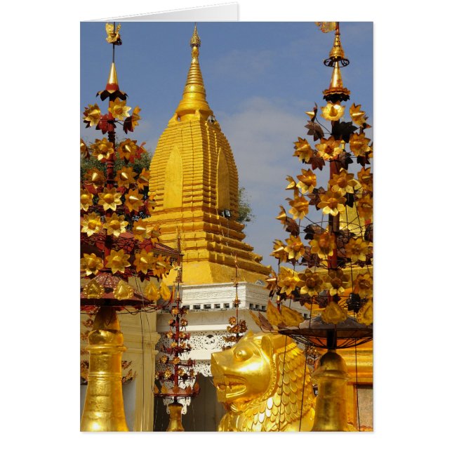 Complejo de la pagoda Shwe Zigon en Bagan (Pagan), (Frente)