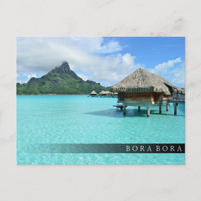 Complejo náutico con postal Bora Bora (Anverso)