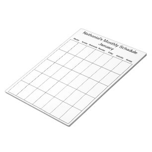 Complete la libreta del horario del calendario